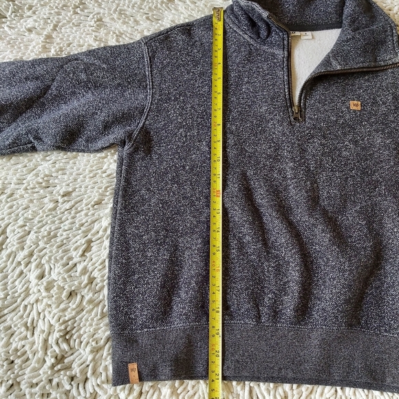 tentree grey salt & pepper quarter zip sweatshirt - size small - Picture 4 of 7